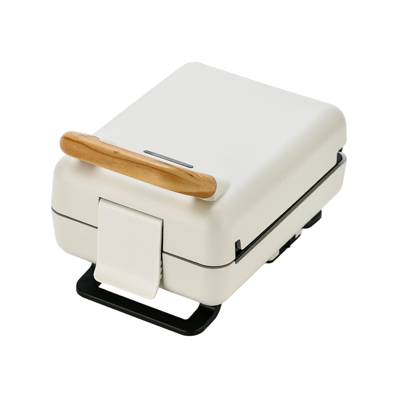 BJX-S015 Sandwich Maker na may Wood Grain Handle at Fixed Plate