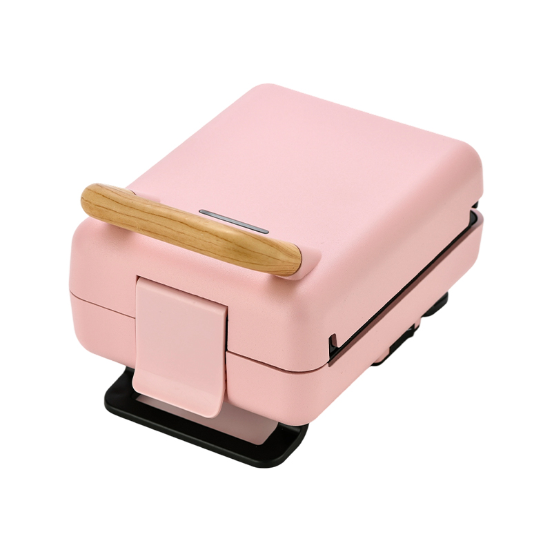BJX-S015 Sandwich Maker na may Wood Grain Handle at Fixed Plate