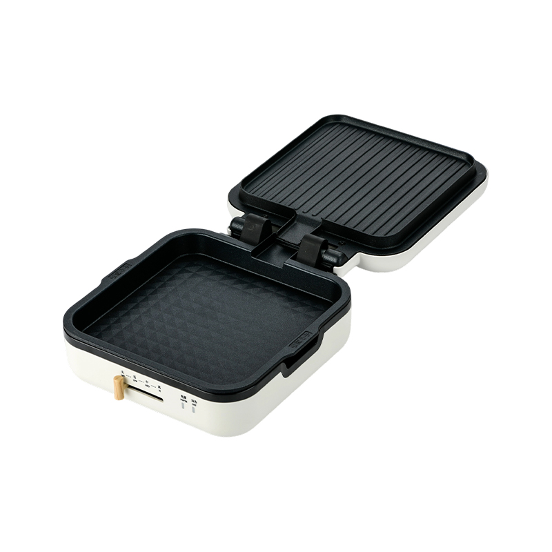 BJX-S017 24x24cm Grill Pan na may Grill (Temperature Control + Wood Grain Handle)