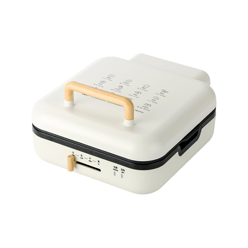 BJX-S017 24x24cm Grill Pan na may Grill (Temperature Control + Wood Grain Handle)