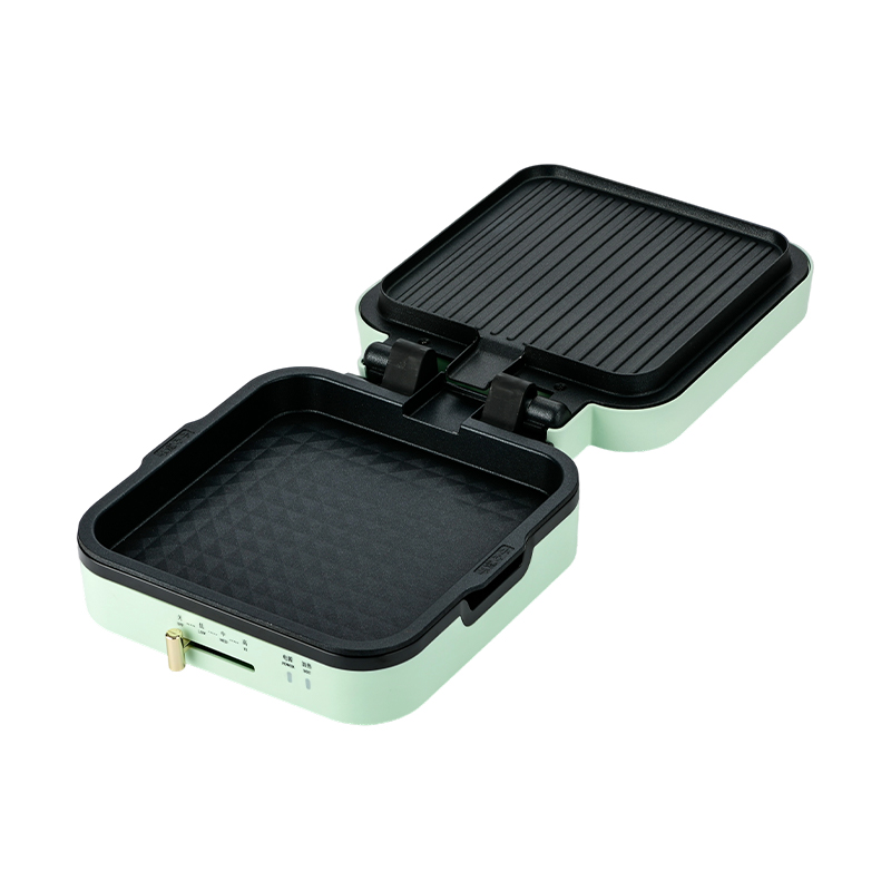 BJX-S018 24x24cm Grill Maker na may Temperature Control at Mga Matatanggal na Plate