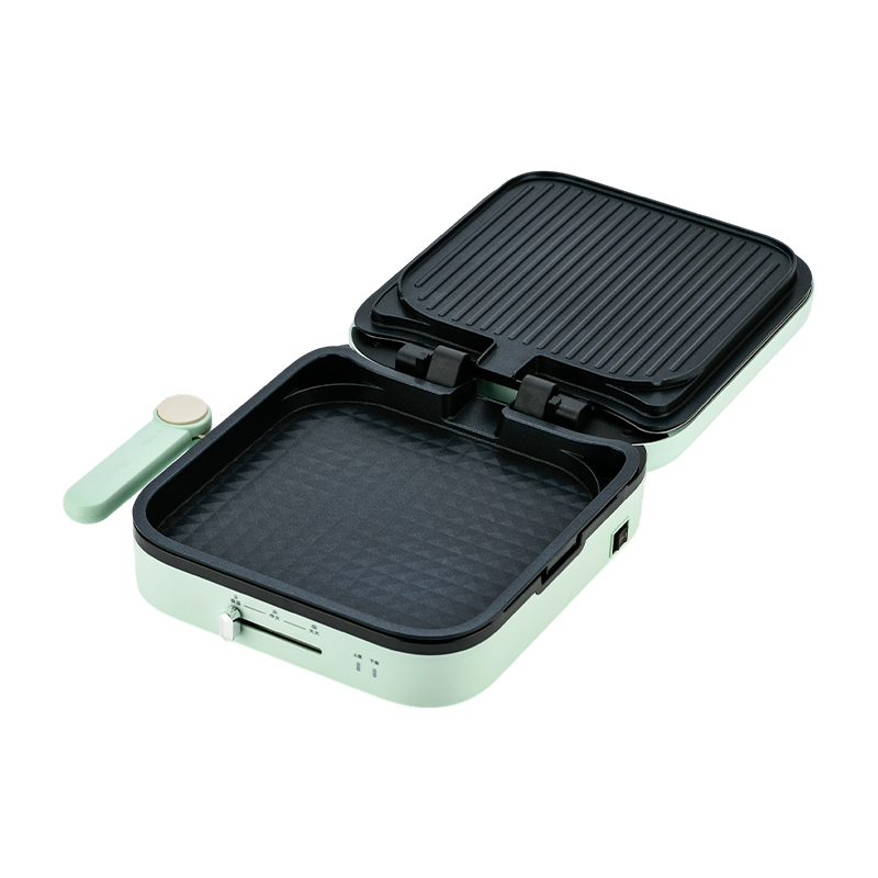 BJX-S022 28x28cm 180° Pagbubukas at Pagsasara ng Temperature Control na Matatanggal na Plate Malaking Grill