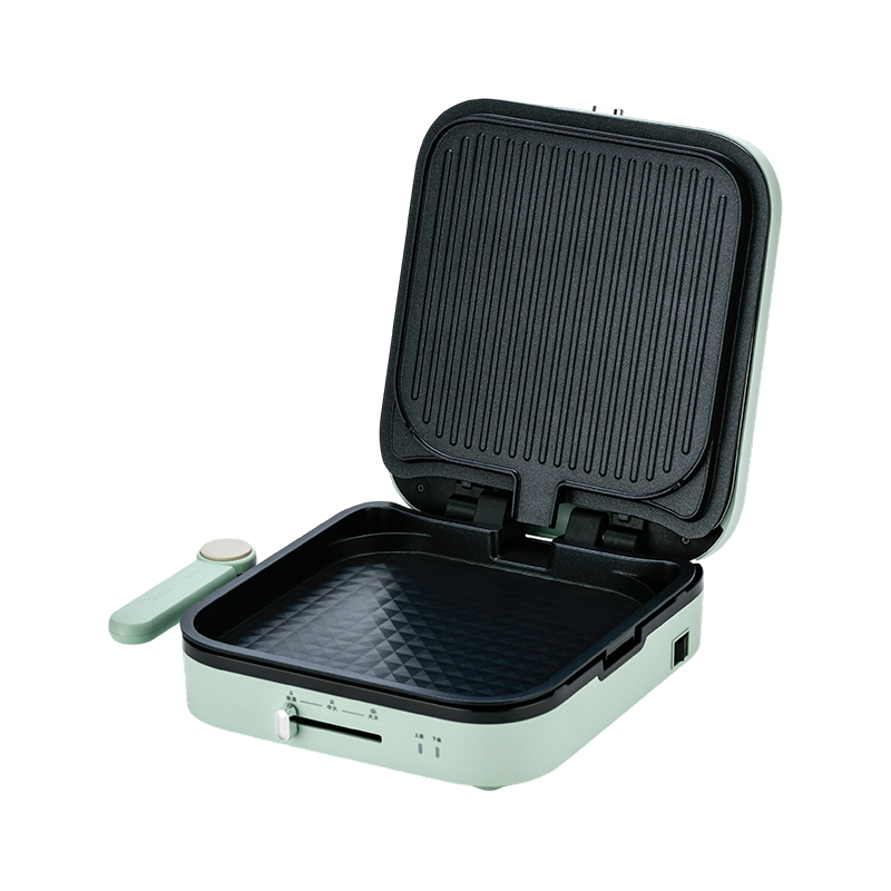 BJX-S022 28x28cm 180° Pagbubukas at Pagsasara ng Temperature Control na Matatanggal na Plate Malaking Grill