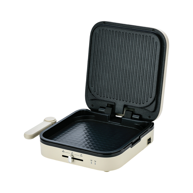 BJX-S023 28x28cm Large-Plate na may Temperature Control Panini at Grill Maker