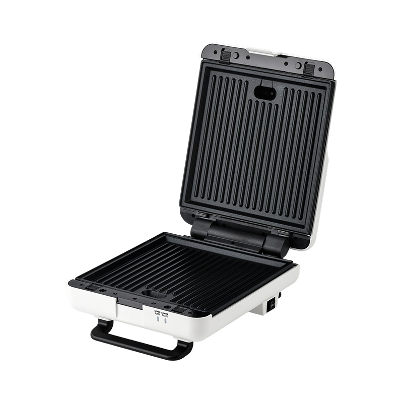 BJX-S026 4-Slice 180° Open Grill & Sandwich Maker na may 3-Level Control at Oil Drip Tray