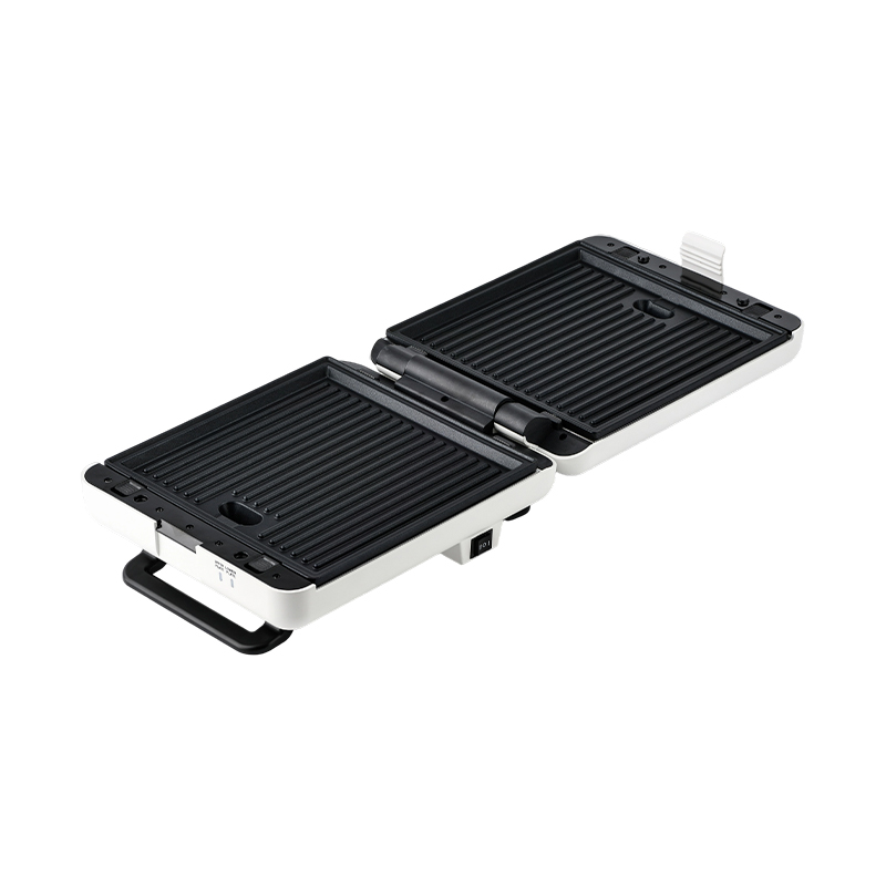 BJX-S026 4-Slice 180° Open Grill & Sandwich Maker na may 3-Level Control at Oil Drip Tray